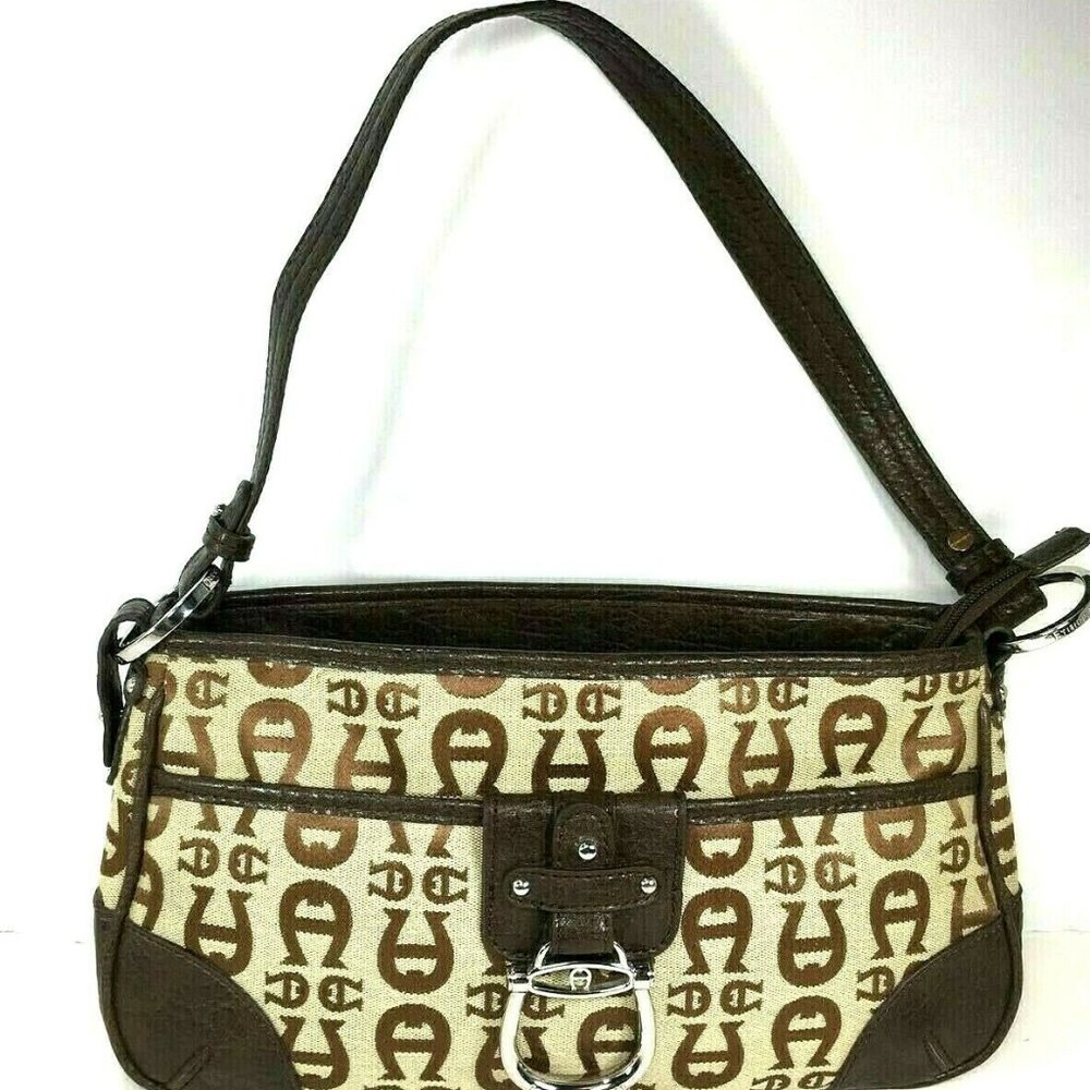 Etienne Aigner Signature Fabric with Faux Leather